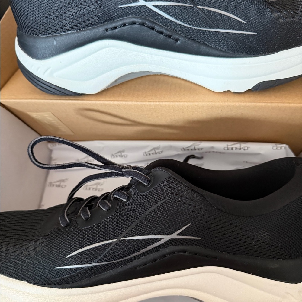 Dansko Women's Black and White Athletic Sneakers